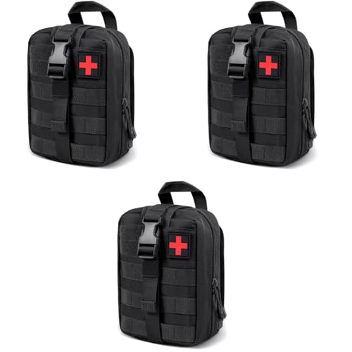 Optifit® First Aid Box for Medical Emergency Kit, Heavy Duty Large Capacity Military Grade Rip-Away Ifak Pouch for Sports Hiking Camping Traveling Bag Only 3 PCS Optifit® First Aid Box for Medical Emergency Kit, Heavy Duty Large Capacity Military Grade Rip-Away Ifak Pouch for Sports Hiking Camping Traveling Bag Only 3 PCS